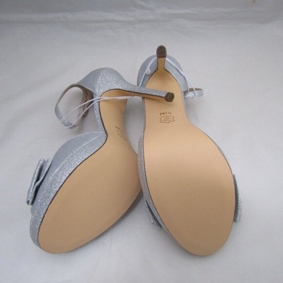 I. Miller Women's Heels 9.5 Silver Glittery Coquette Girl Feminine Party Evening - Picture 9 of 9